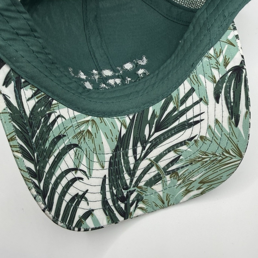 Molokai Hawaii Trucker Hat Green Tropical Leaf Snapback Mesh Cap Cappelli OSFM - Picture 9 of 14